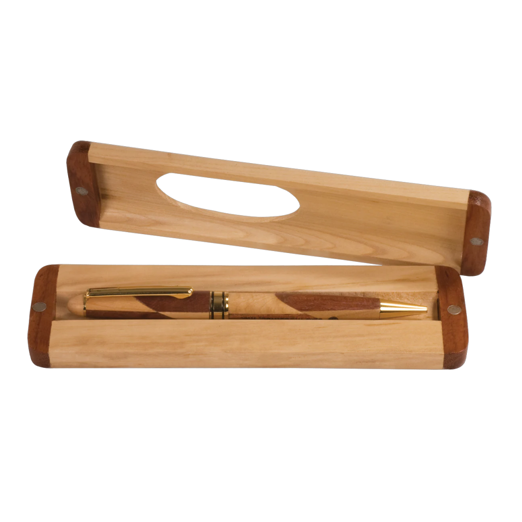 Maple/Rosewood Finish Pen Case