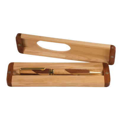 Maple/Rosewood Finish Pen Case