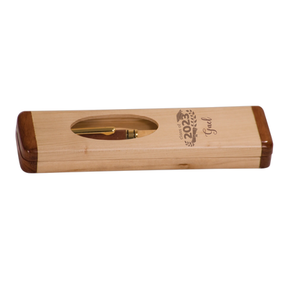 Maple/Rosewood Finish Pen Case