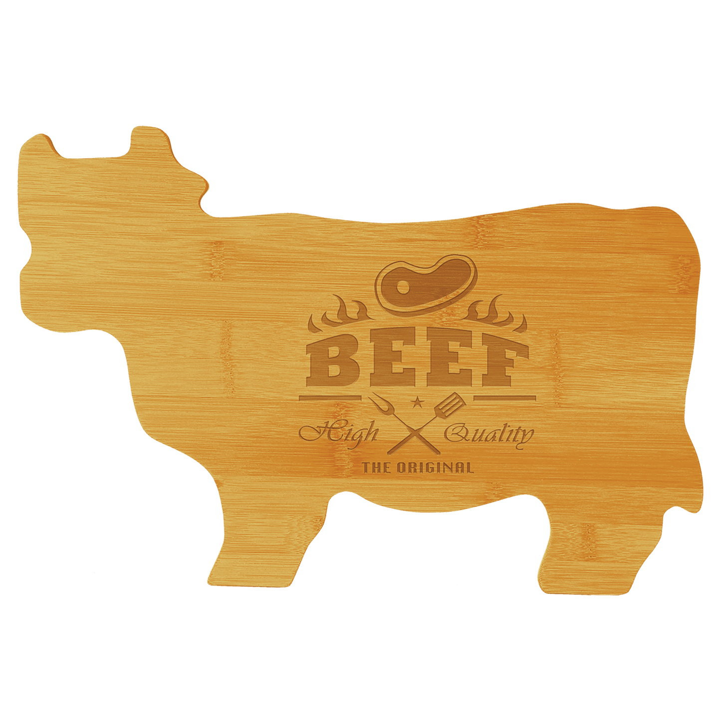 Bamboo Cow Shaped Cutting Board