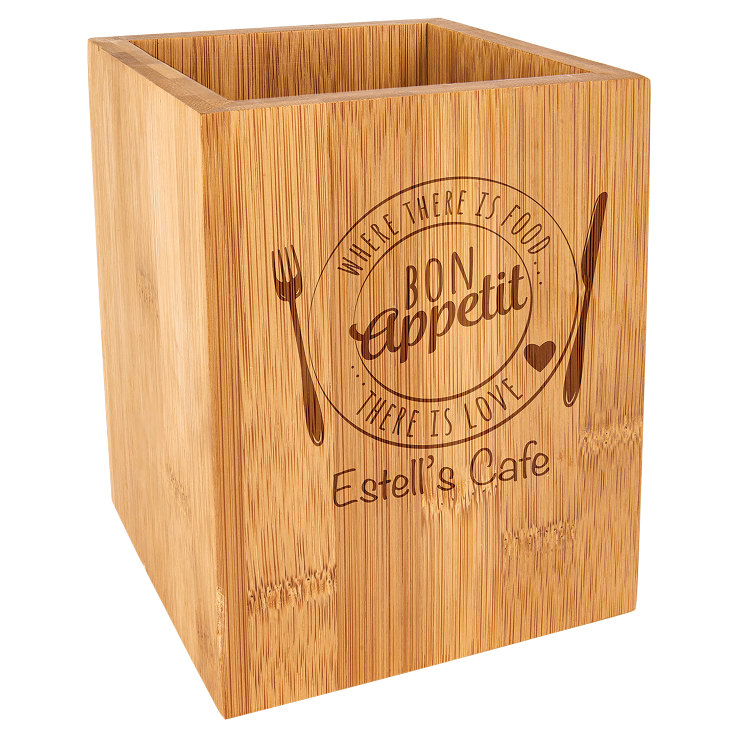 Bamboo Utensil Holder