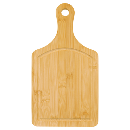 Bamboo Cutting Board Paddle Shape with Drip Ring