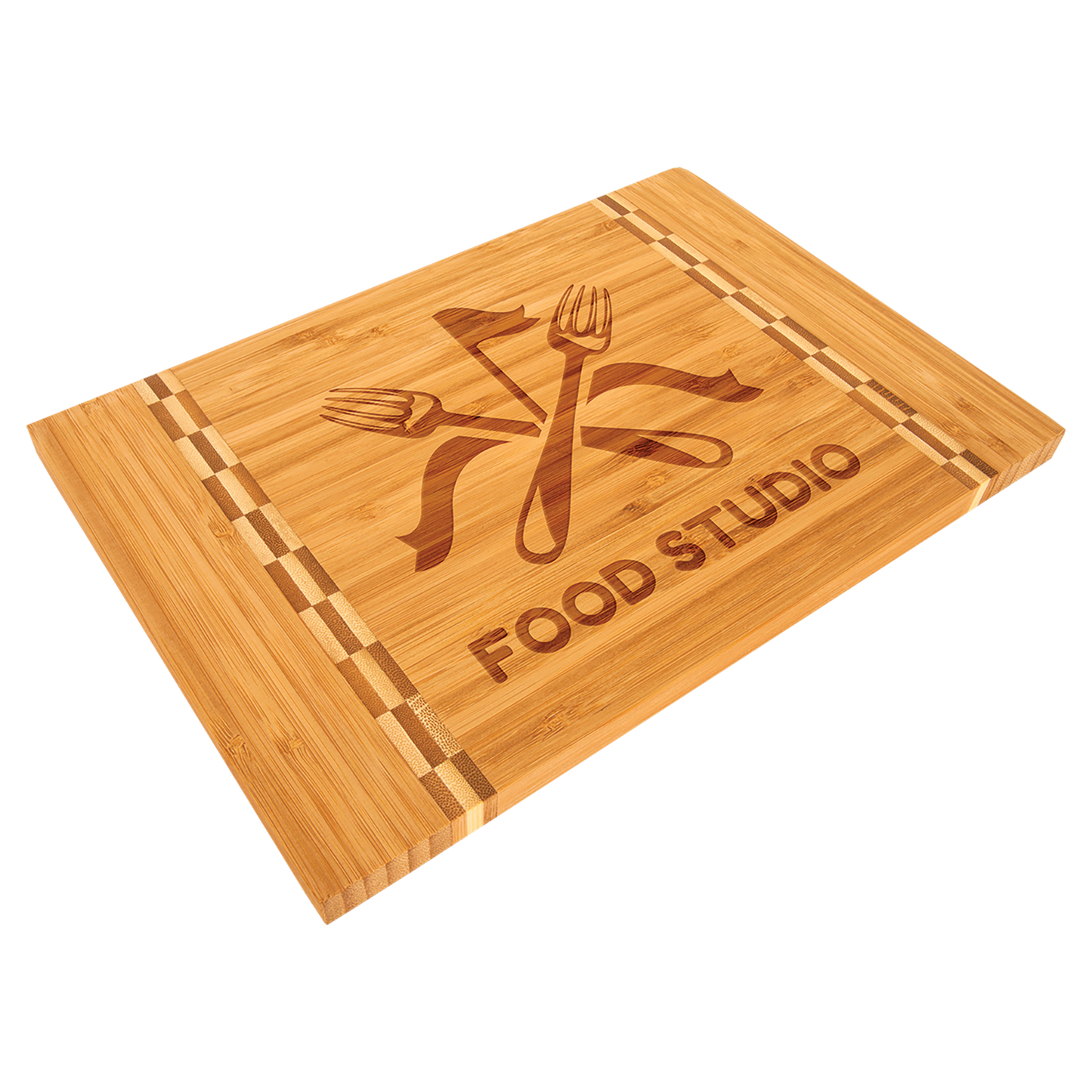 Bamboo Cutting Board with Butcher Block Inlay12