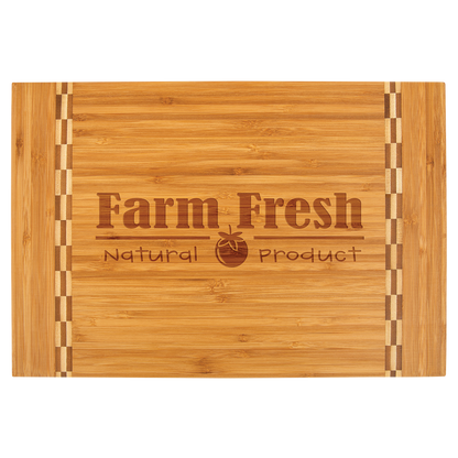 Bamboo Cutting Board with Butcher Block Inlay15